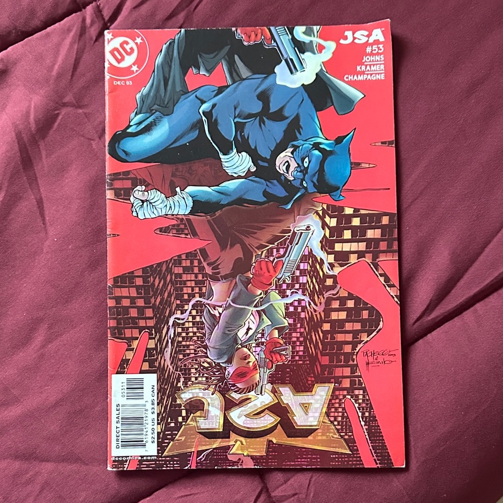 DC Comics JSA #53 Red and Blue Cover